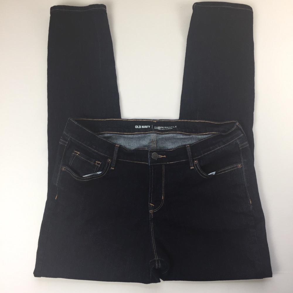 Old Navy Dark Denim Mid-Rise Skinny Jean Size 14